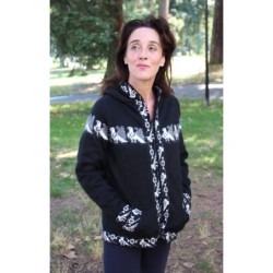 Jaquette femme (Alpaca ) avec poches + capouche