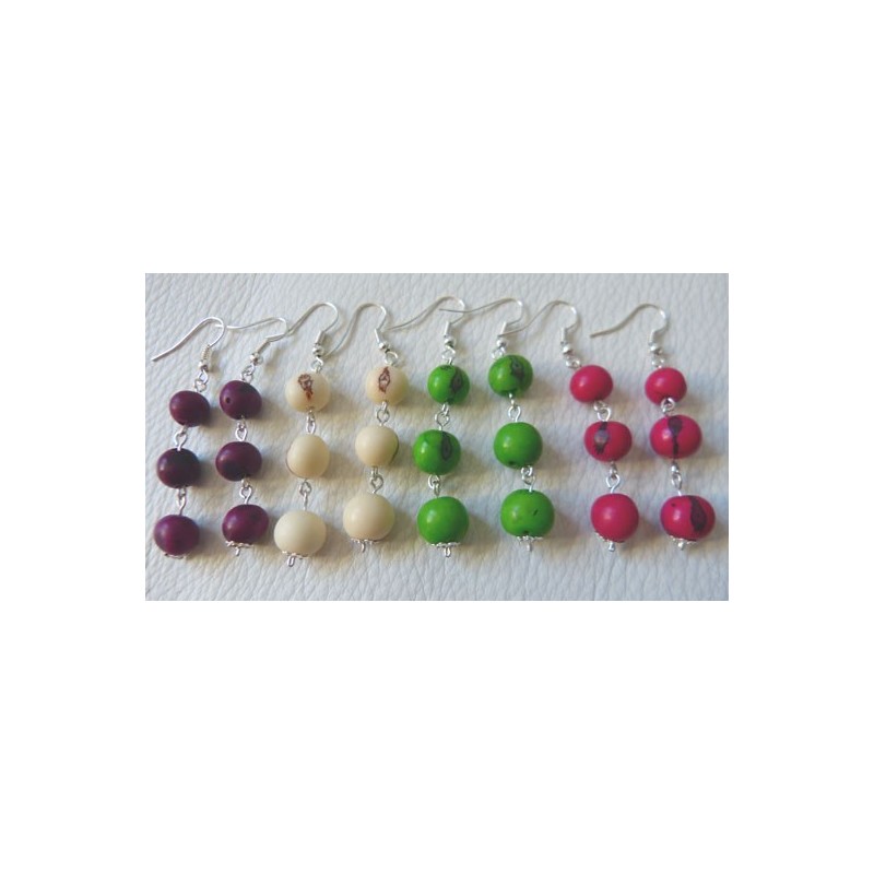 Boucles d'oreilles en graines açaï Boucles d'oreilles en graines açaï